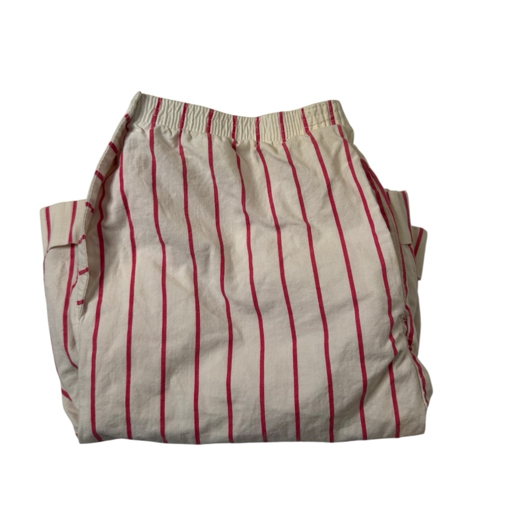 Speedo White and Red Striped Garment
